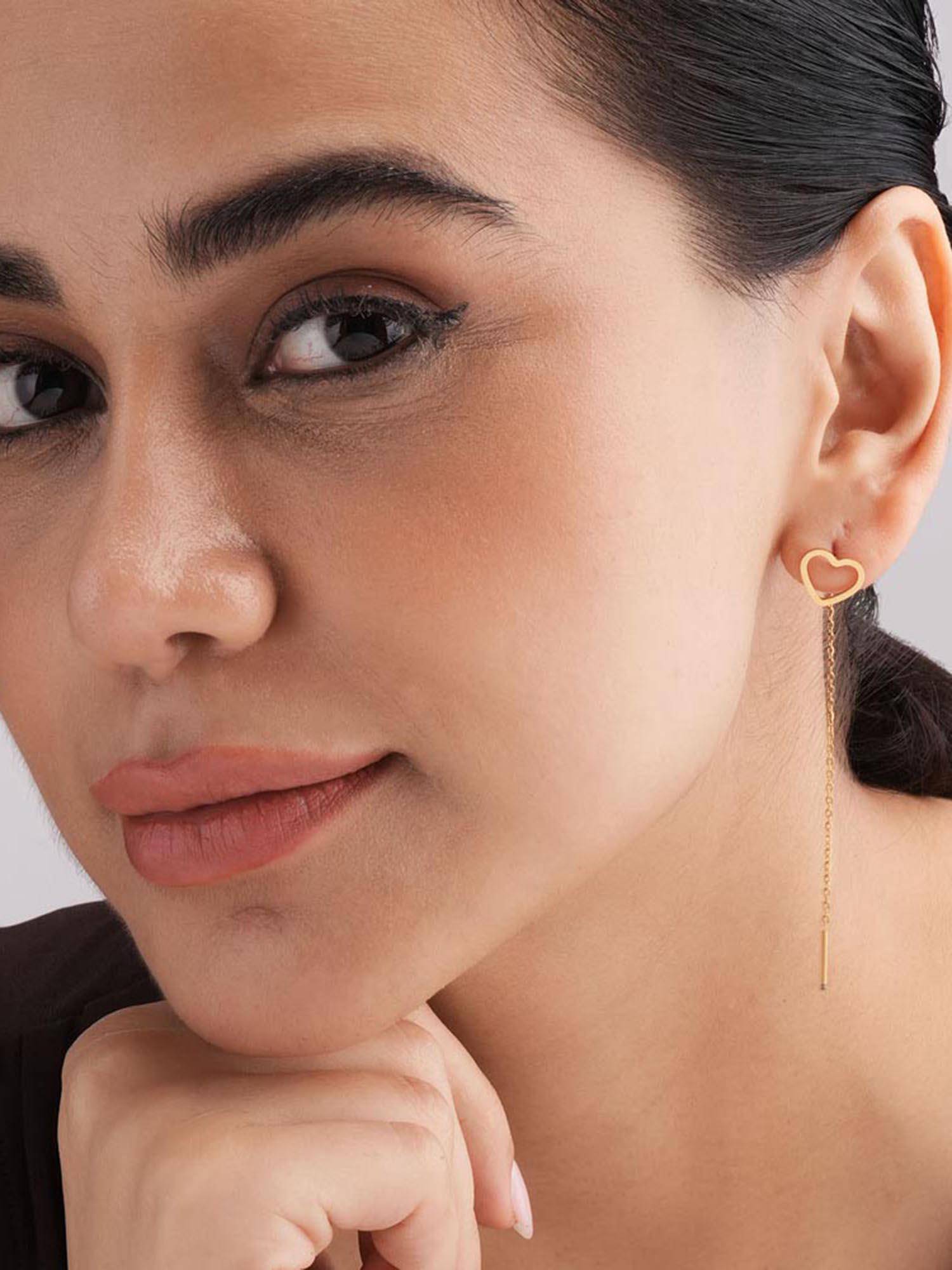 Palmonas Open Heart Chain Earrings - Waterproof And Anti-Tarnish