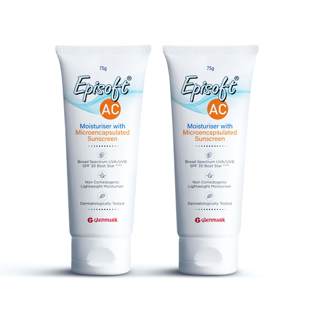 Episoft AC Moisturiser SPF 30 With Microencapsulated Sunscreen - Pack Of 2