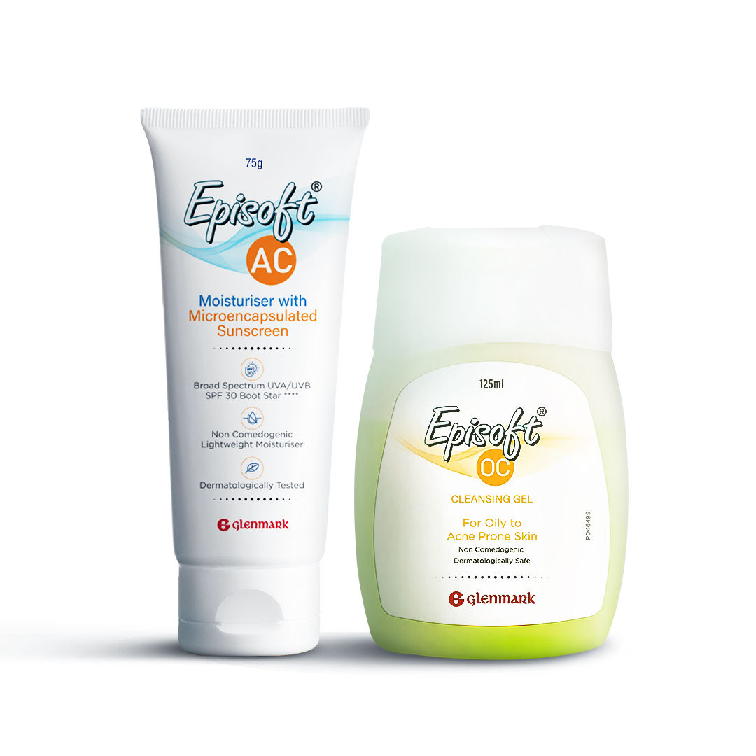 Episoft AC Moisturiser SPF + OC Cleansing Gel Combo