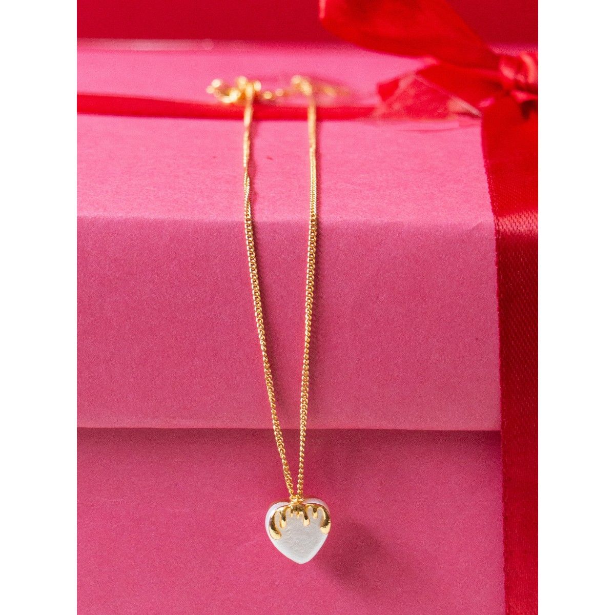 Mellusa | Jewelry | Sterling Silver Melting Heart Necklace | Poshmark
