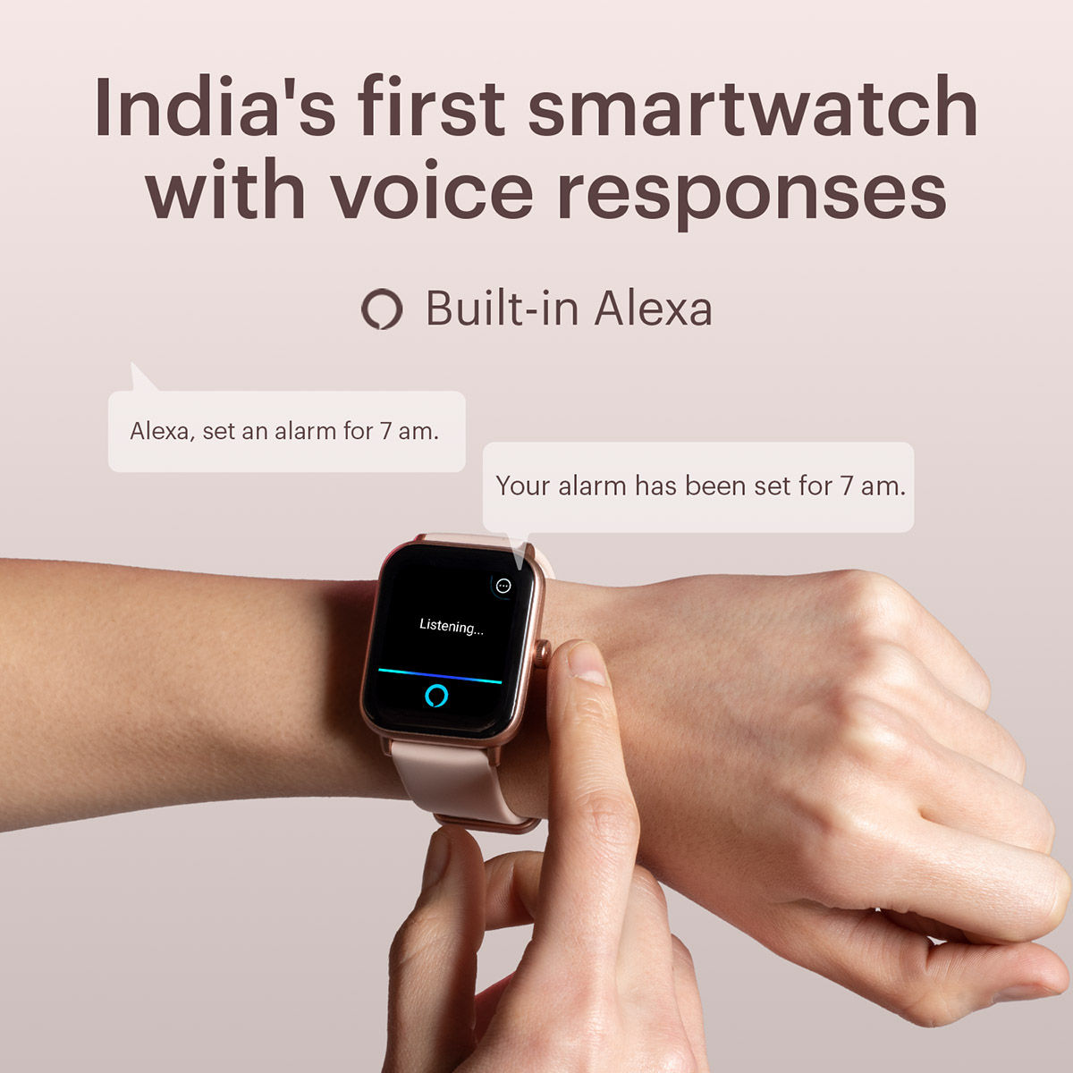 Rose pink smart watch on sale