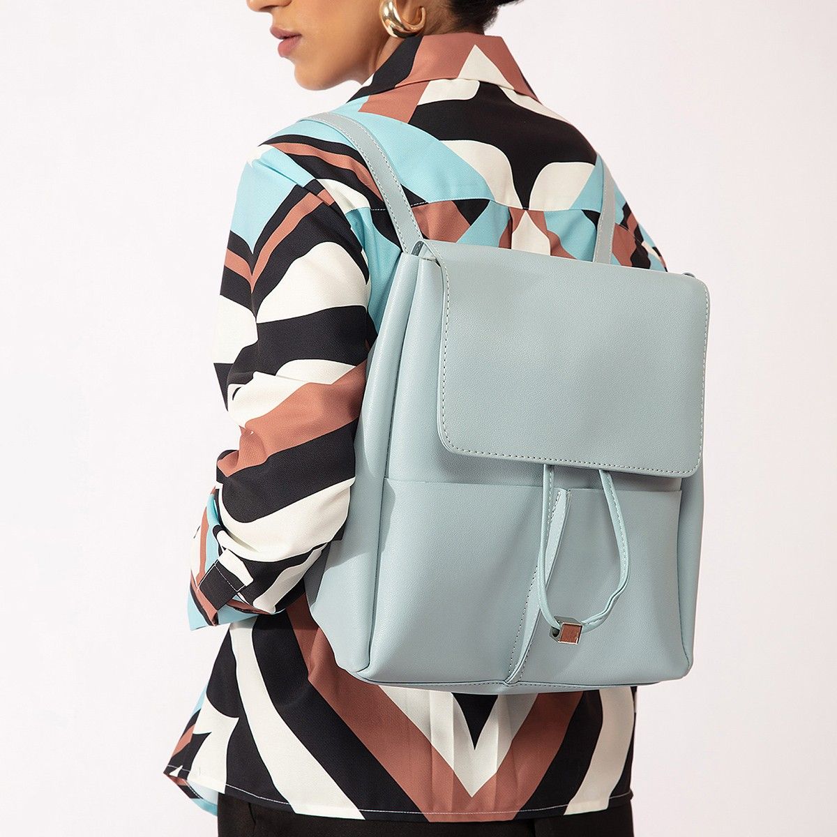 Buy Twenty Dresses by Nykaa Fashion Blue Solid Casual Backpack Online