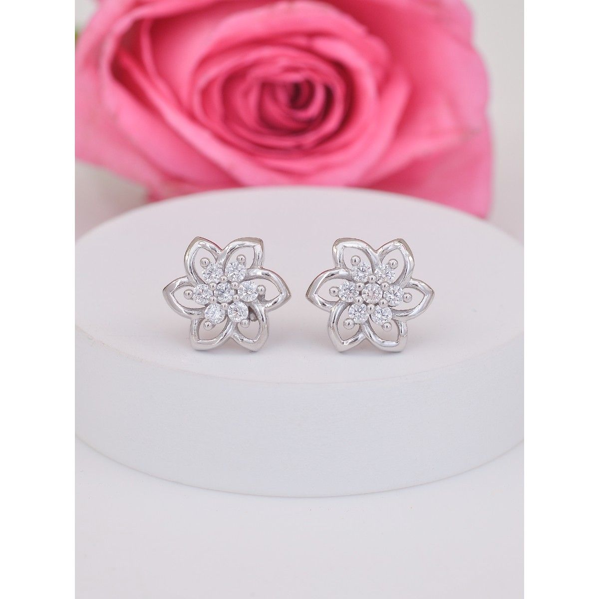 Sukkhi Splashy Silver CZ Stone Rhodium Plated Pendant Earrings Set for   Sukkhicom