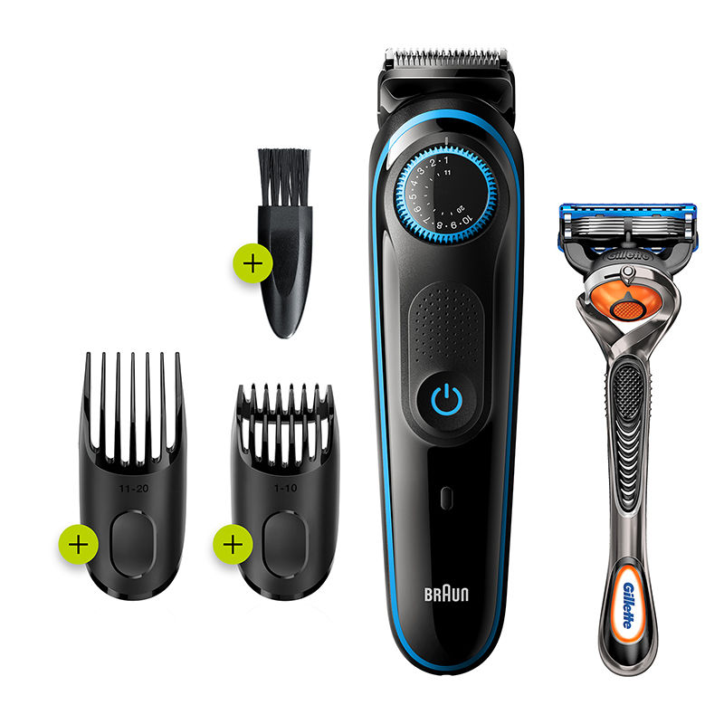 Braun Beard Trimmer BT5240, Hair Clippers For Men, Cordless & Rechargeable With Gillette Proglide
