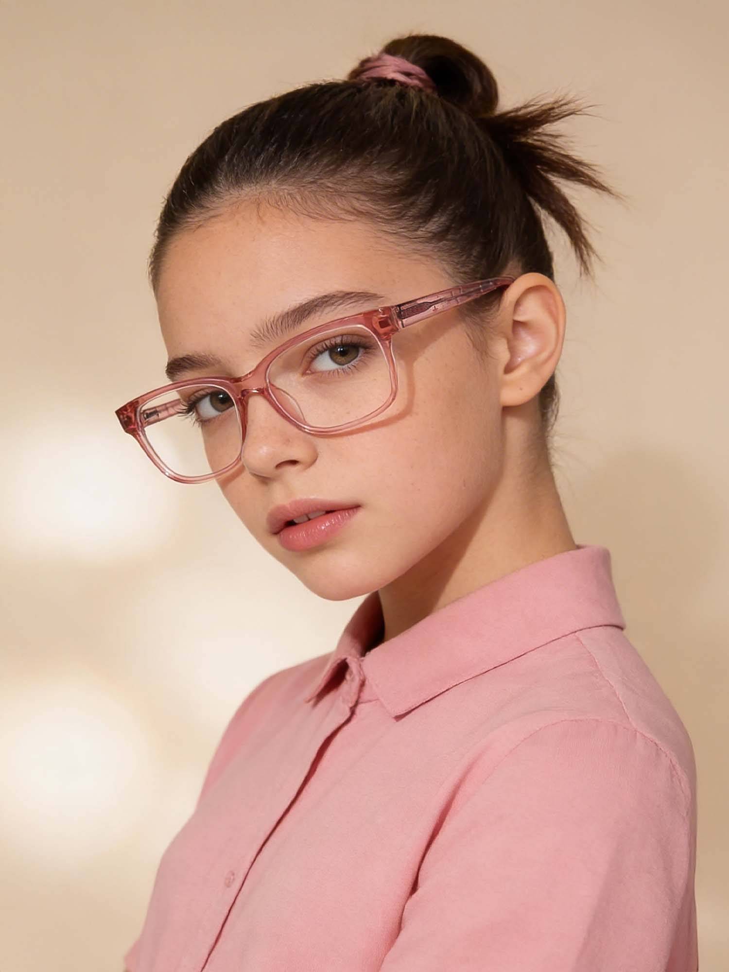 Guess Eyewear for Women with Shiny Crystal Pink Acetate Frame (49)