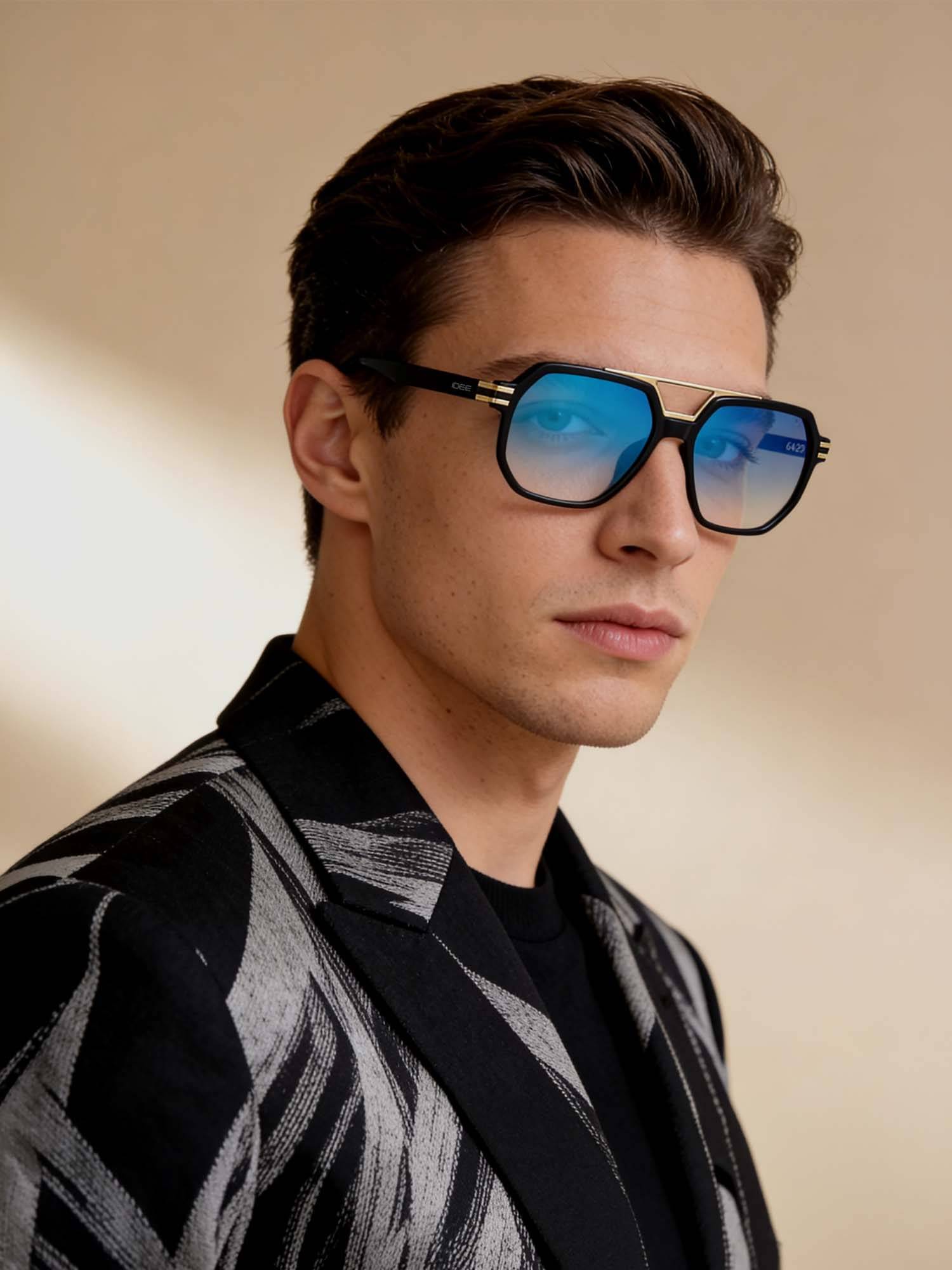 IDEE IDS2985C3SG - UV Protected Gradient Mirror Sunglasses for Men (56)