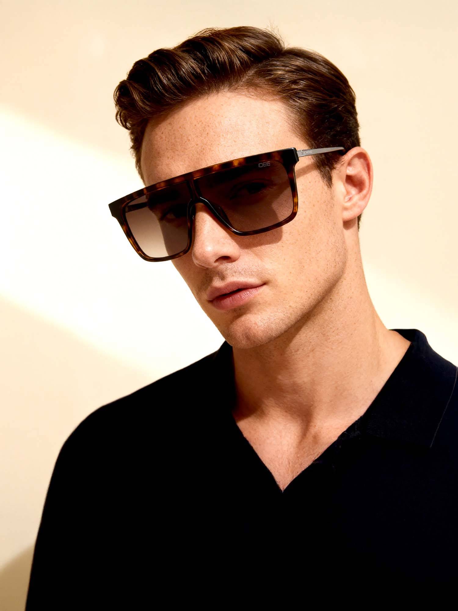 IDEE Brown Square 100% Uv Protected Sunglasses For Men Size 62
