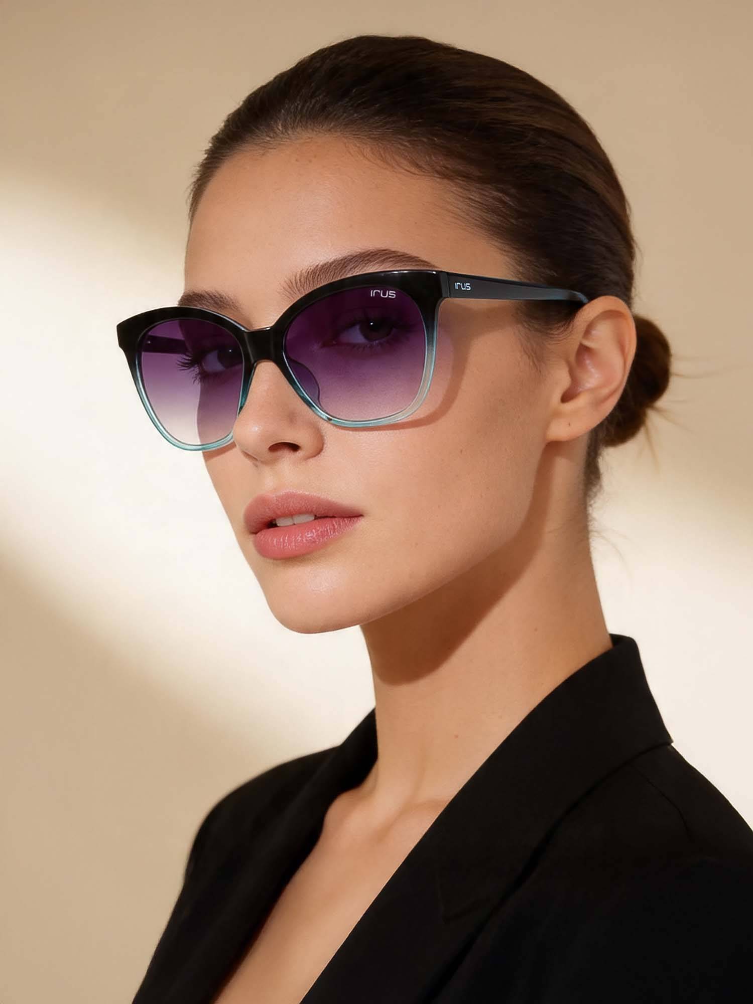 IRUS Women Full UV Protected Blue Lens Sunglasses - IRS1218C3SG