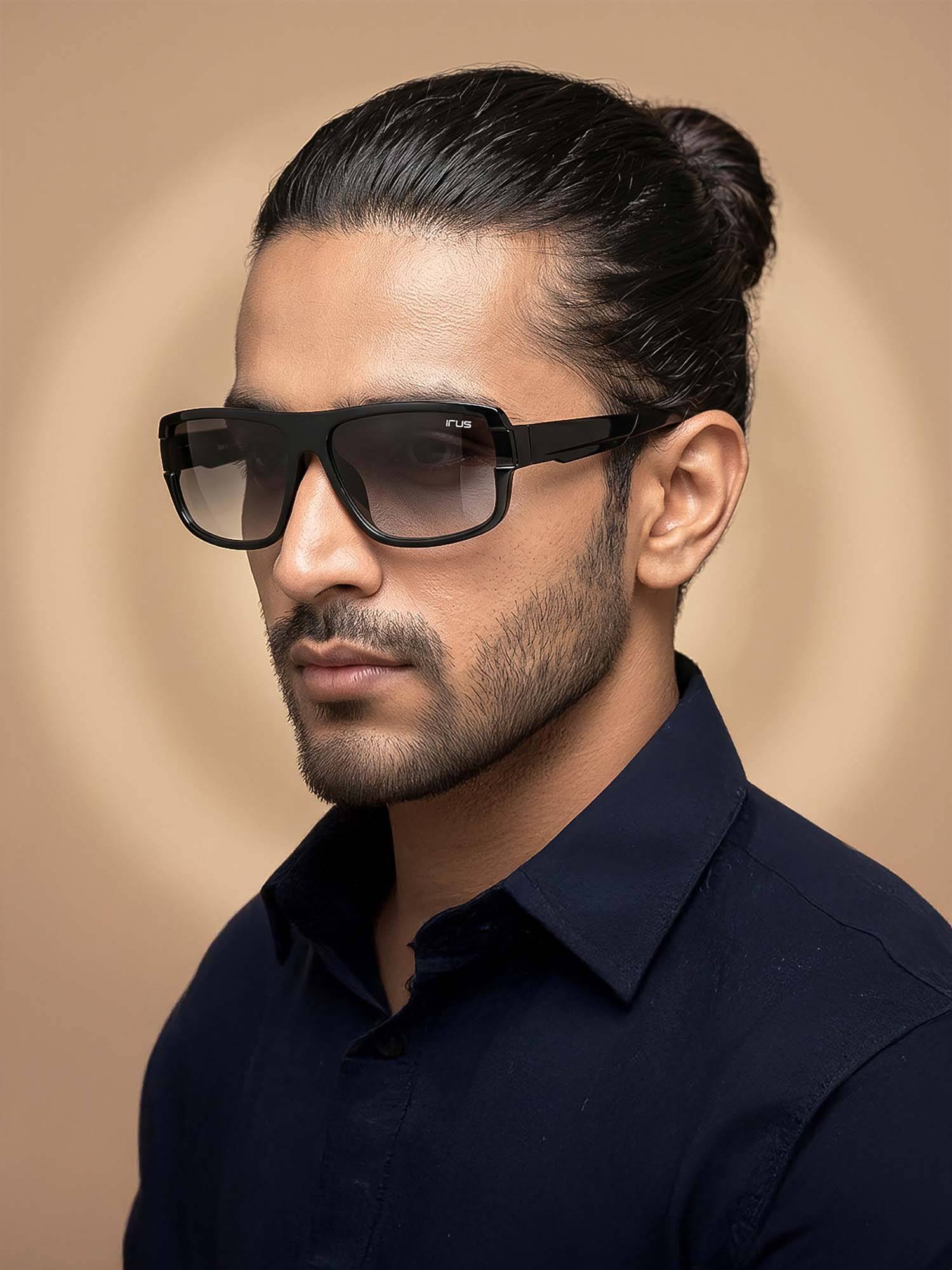 IRUS Men Full UV Protected Grey Lens Sunglasses - IRS1312C1SG