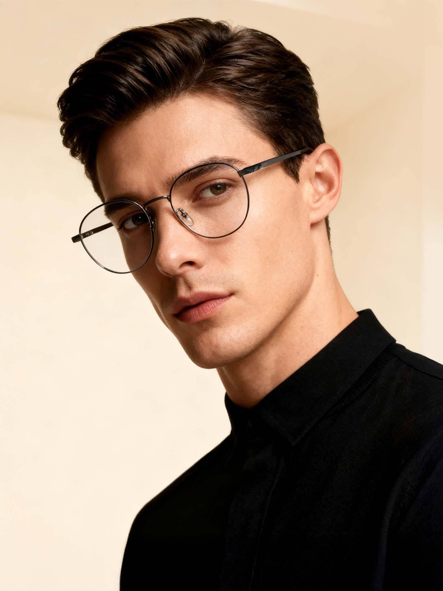 Police Eyewear For Men With Dark Grey Alloy Frame (Size 51)