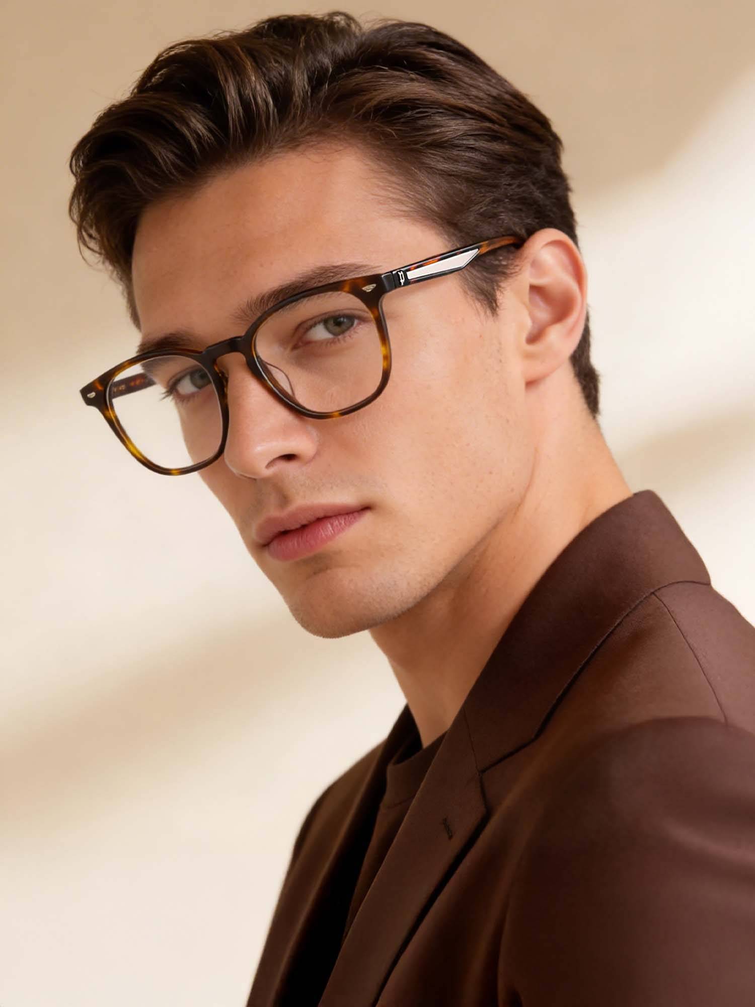 Police Eyewear For Men With Havana Acetate Frame (Size 50)
