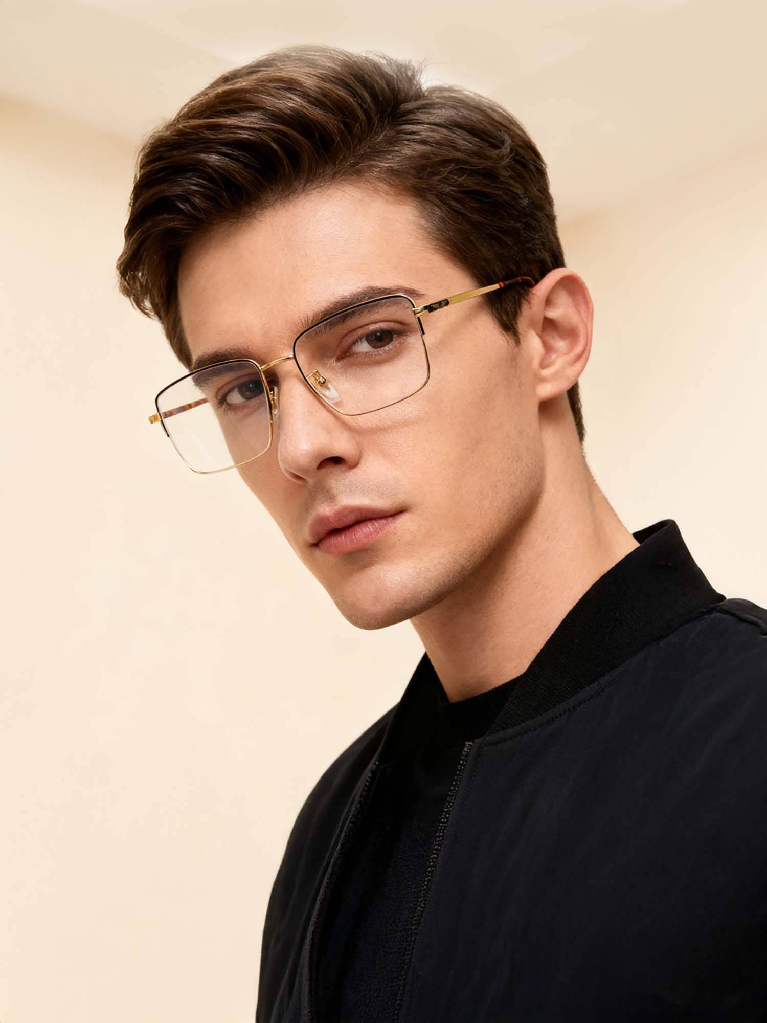 Police Men Half Rim Brown Metal Frames - VPLN12K57F10FR (57)