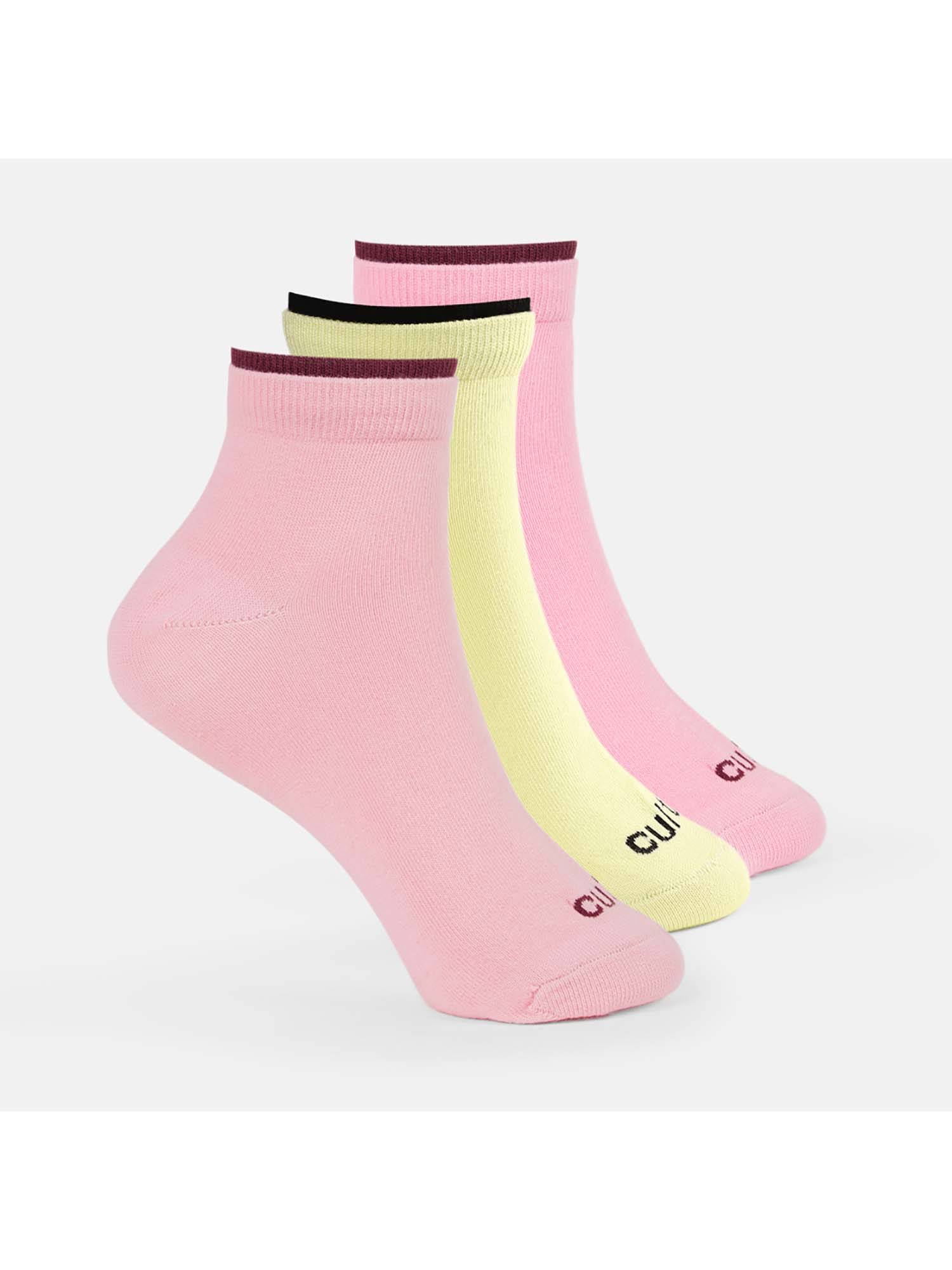 CULT Casual Ankle Length Socks Solid Women (Pack of 3)