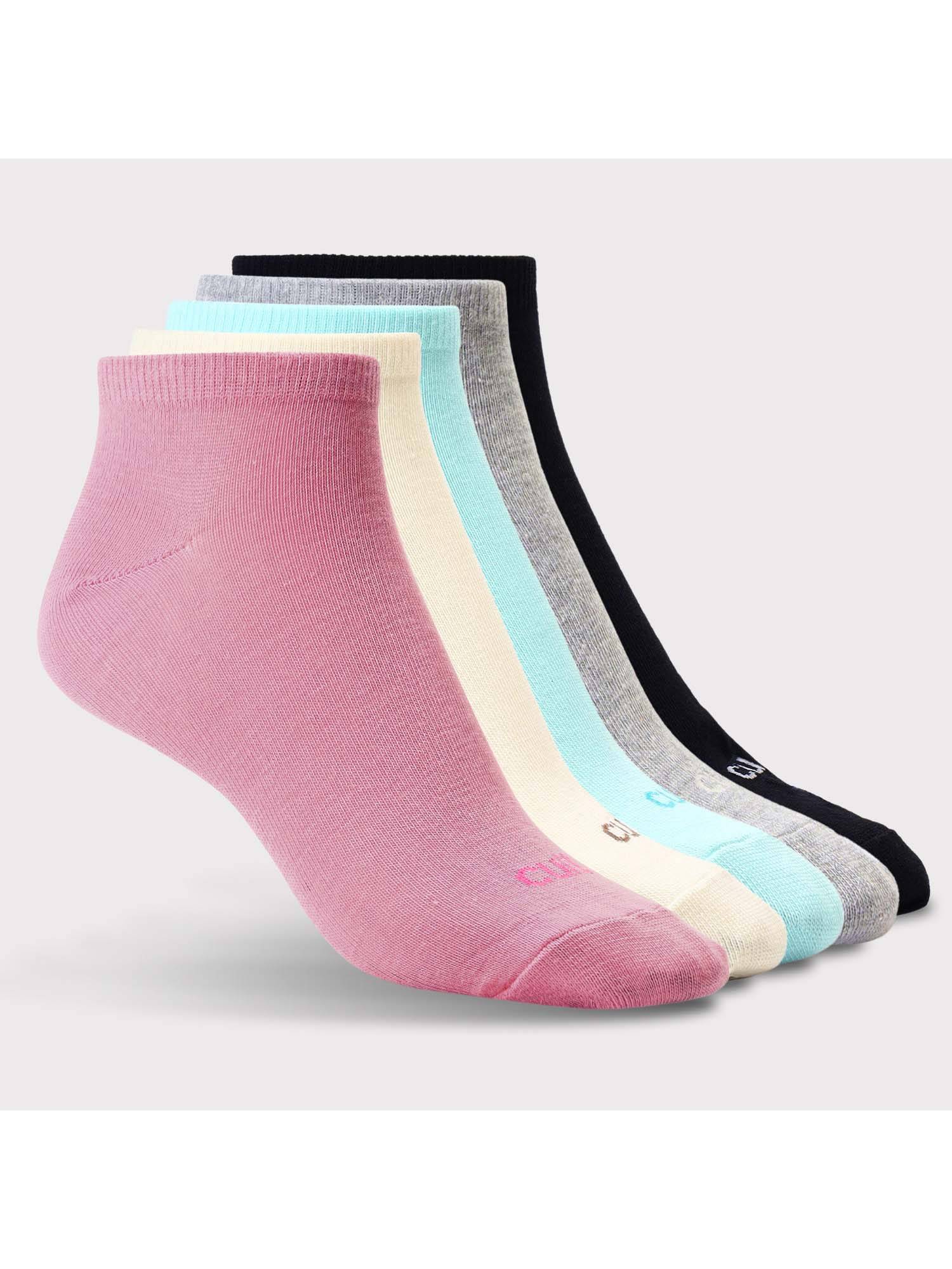CULT Casual Low Ankle Women Cotton Socks (Pack of 5)