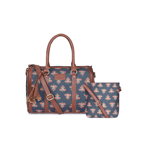 The Clownfish Printed Duffle Bag with Detachable Strap and Sling Bag (Set  of 2)