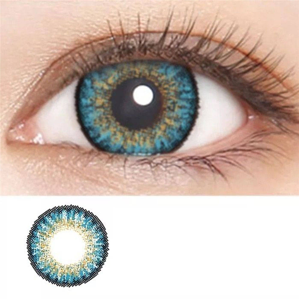 Optify Monthly Colored Contact Lenses Zero Power - Aqua