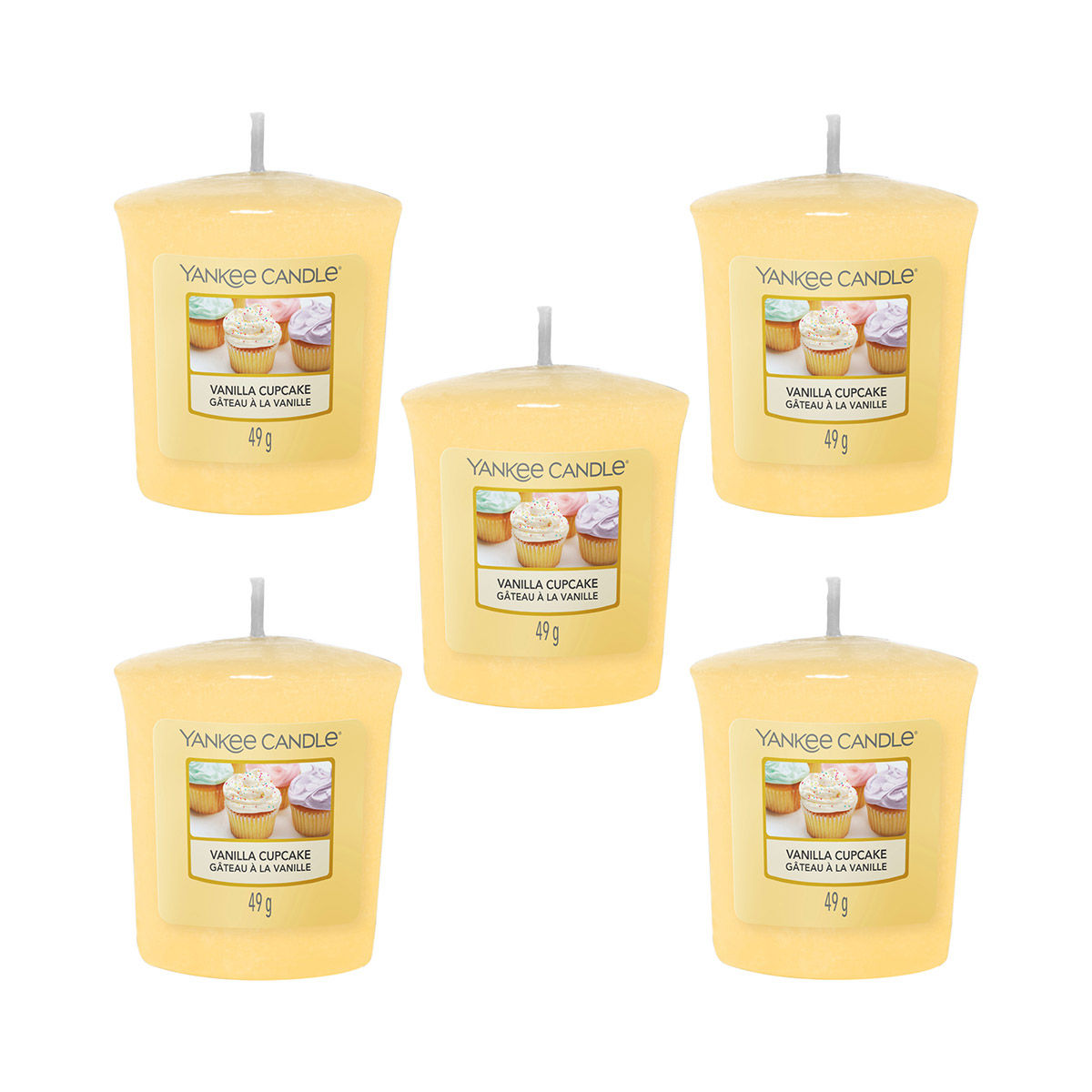 Buy Yankee Candle Classic Votive Vanilla Cupcake Scented Candles Pack of 5 Online