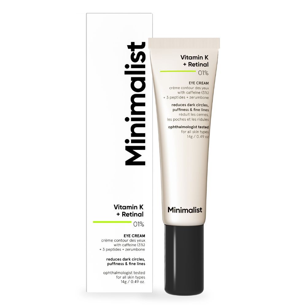 Minimalist Vitamin K + Retinal 01% Under Eye Cream With Caffeine 03% For Dark Circle & Puffiness