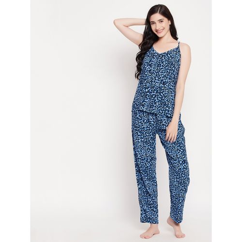 Clovia Animal Print Cami Top & Pyjama Set In Blue - Cotton: Buy Clovia Animal  Print Cami Top & Pyjama Set In Blue - Cotton Online at Best Price in India  | Nykaa
