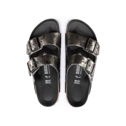 Buy Birkenstock Arizona Suede Leather Black Narrow Width Womens