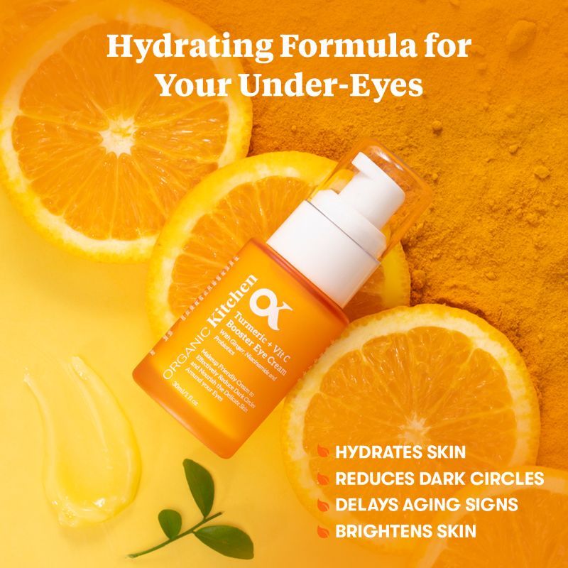 Organic Kitchen Turmeric + Vitamin C Booster Eye Cream With Niacinamide