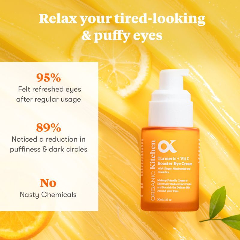 Organic Kitchen Turmeric + Vitamin C Booster Eye Cream With Niacinamide