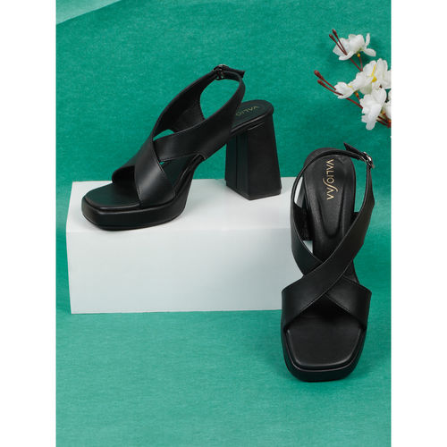 Buy VALIOSAA Women Black Heels Online