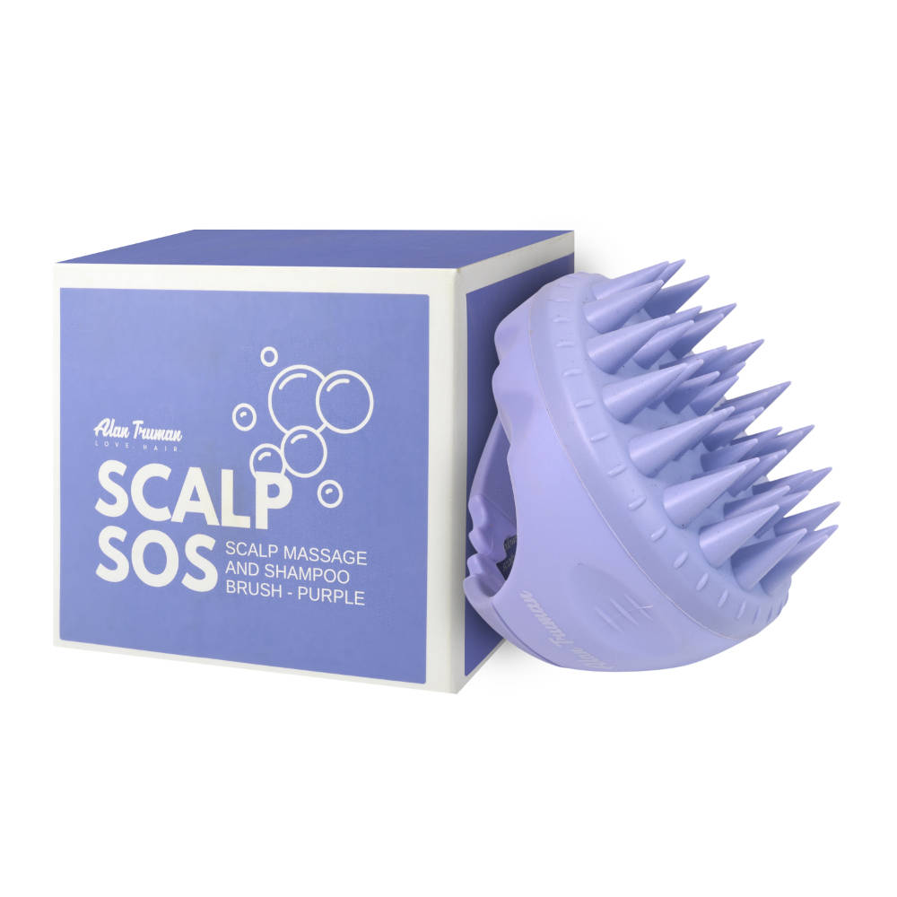 Alan Truman Scalp SOS - Scalp Massage & Shampoo Brush - Purple