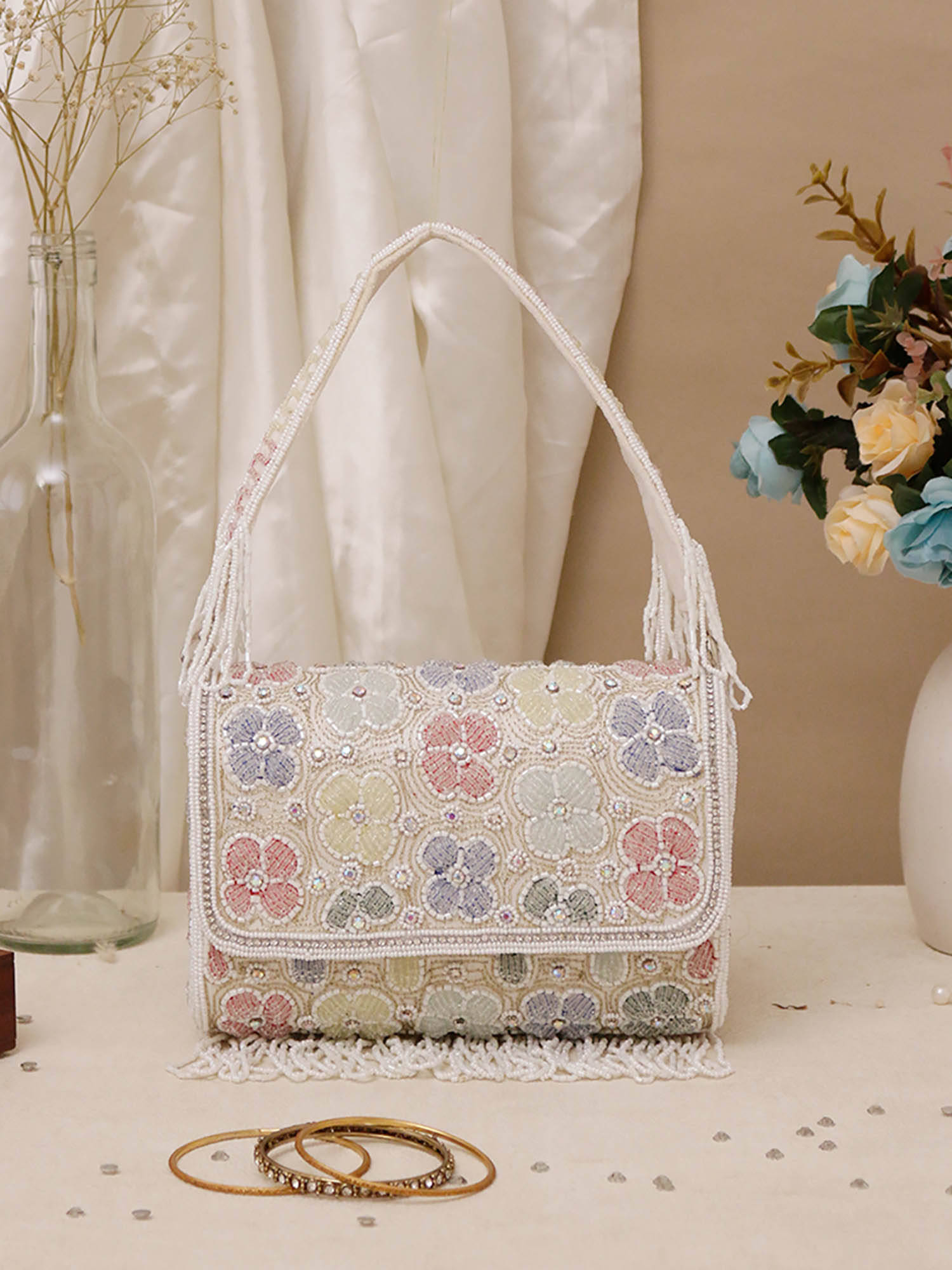SWISNI Classy Clutch with Detachable Strap For Women (M)