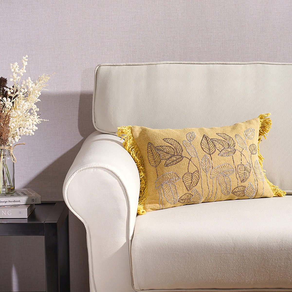 Pure Home + Living Dabka Hand Work Yellow Cushion Cover Buy Pure Home