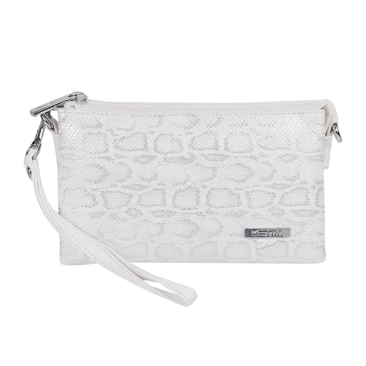 Metro Women Synthetic White Wrislet (S)