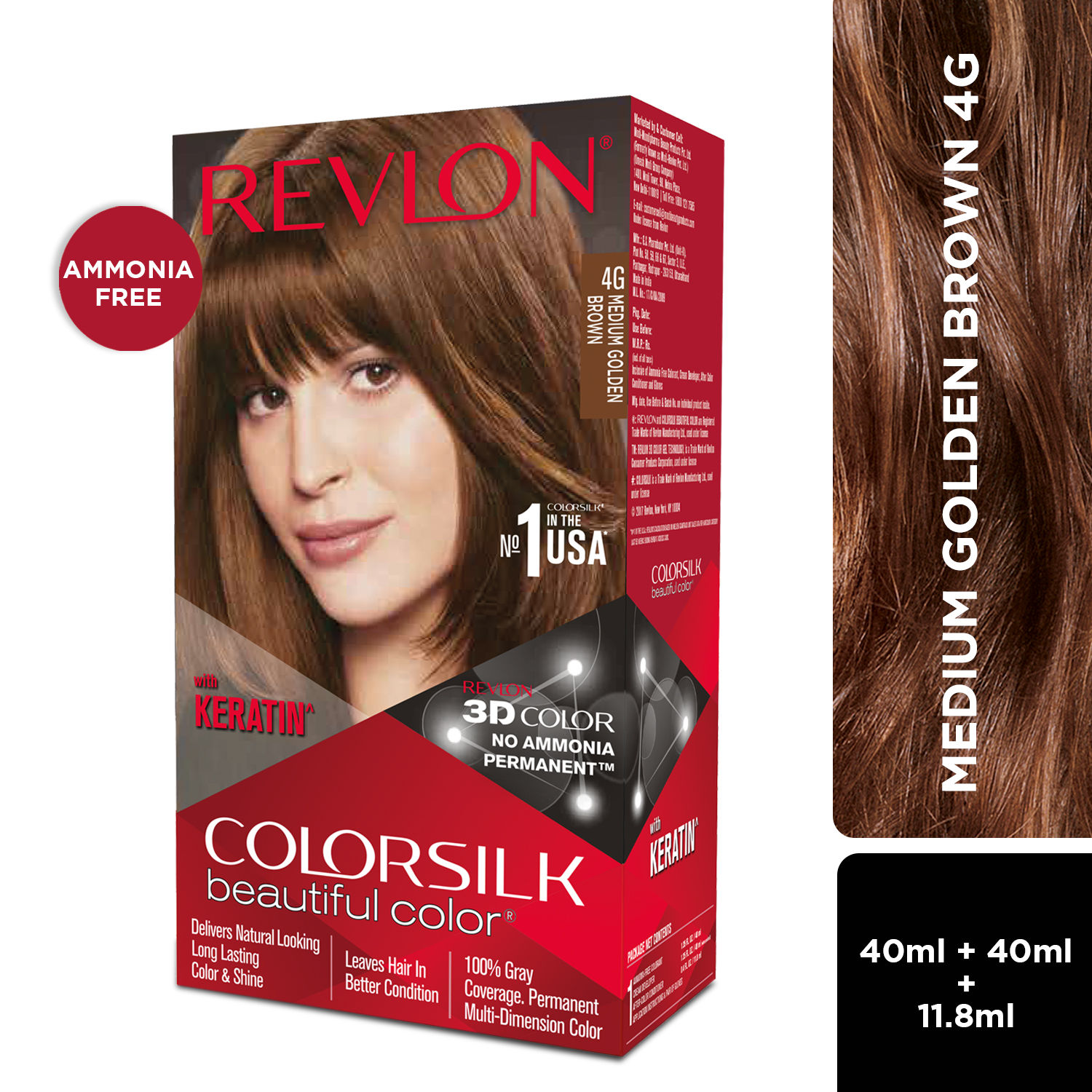 Revlon Colorsilk Hair Color - Medium Golden Brown 4G: Buy Revlon Colorsilk Hair  Color - Medium Golden Brown 4G Online at Best Price in India | Nykaa