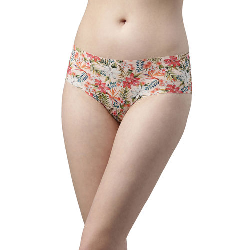 Buy Enamor Women's Quick Dry Full Coverage & Mid Waist Hipster Panties -  Pink Online
