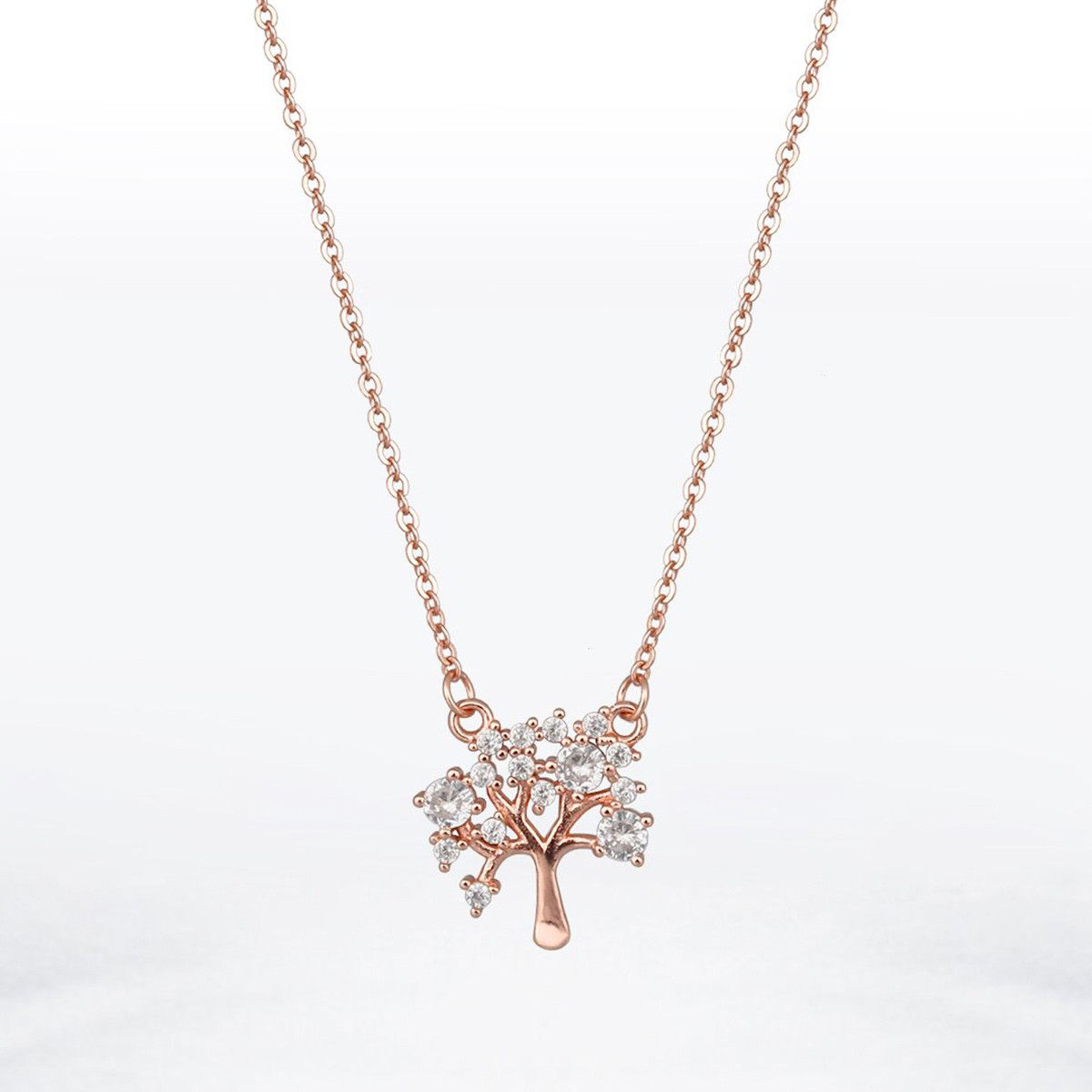 GIVA Rose Gold Tree Of Life Necklace 