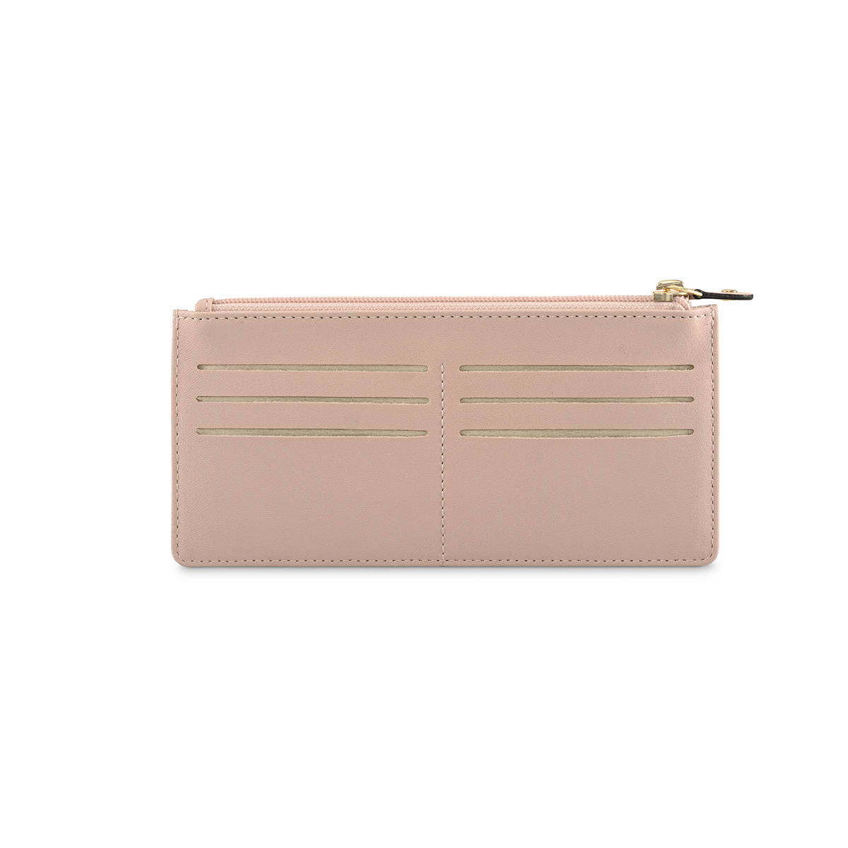 Buy Fastrack Quilted Powder Pink Wallet With Top Zipper Online