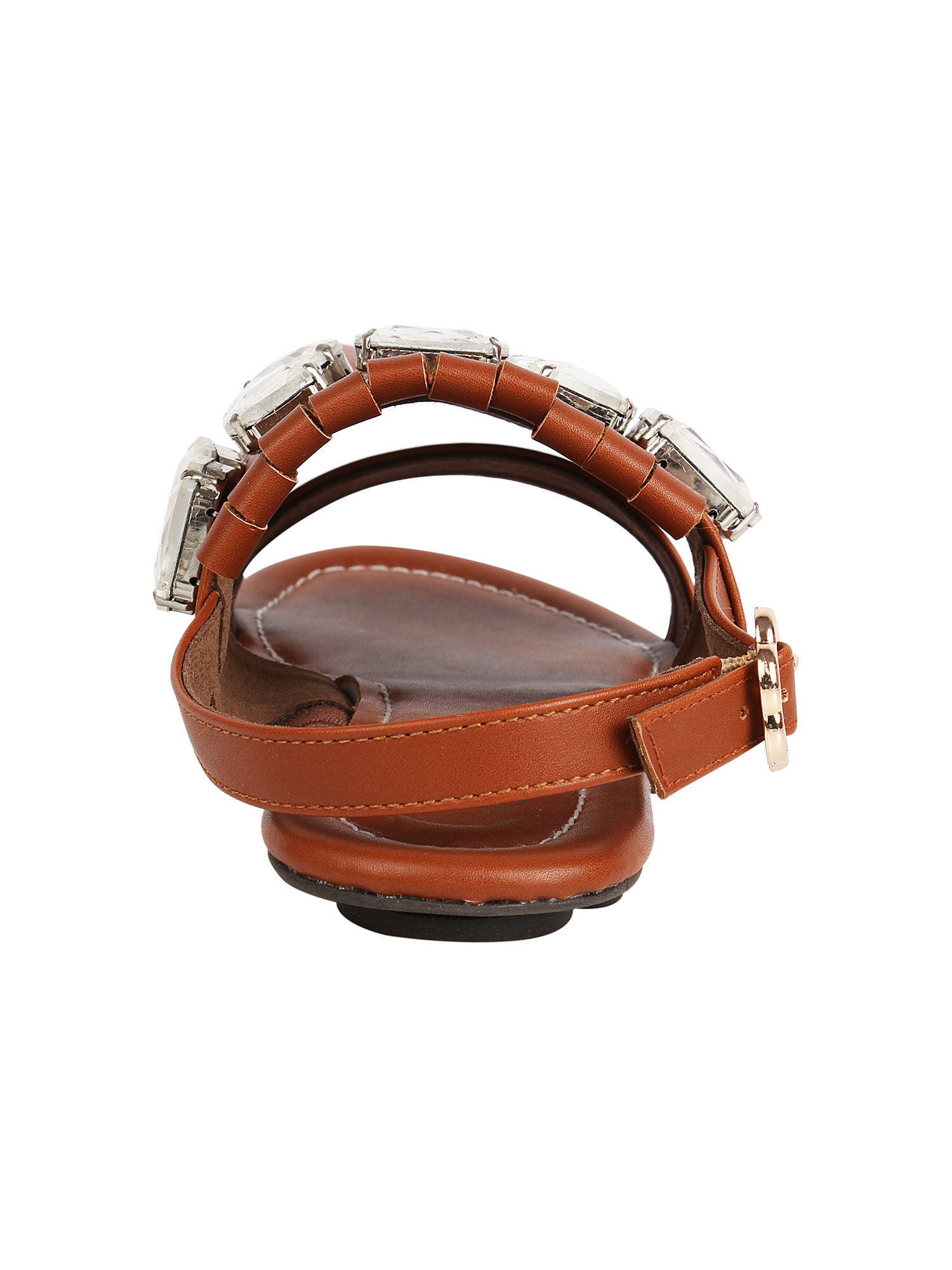 Catwalk Brown Embellished Flats Buy Catwalk Brown Embellished Flats