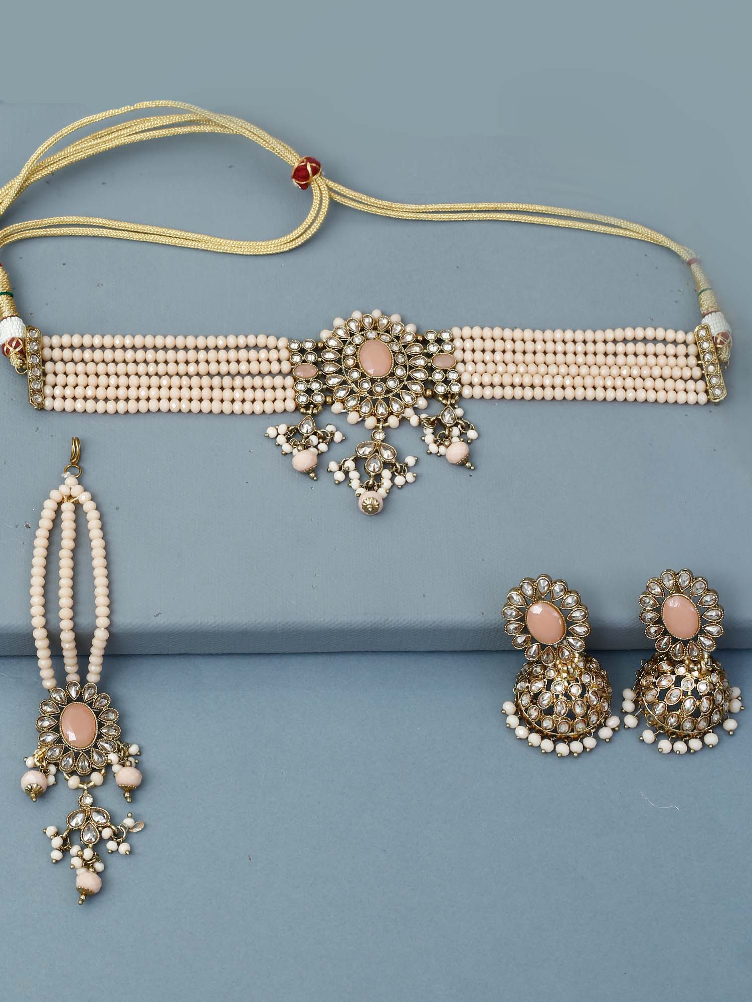 Bling Bag Peach Pranami Choker Necklace 
