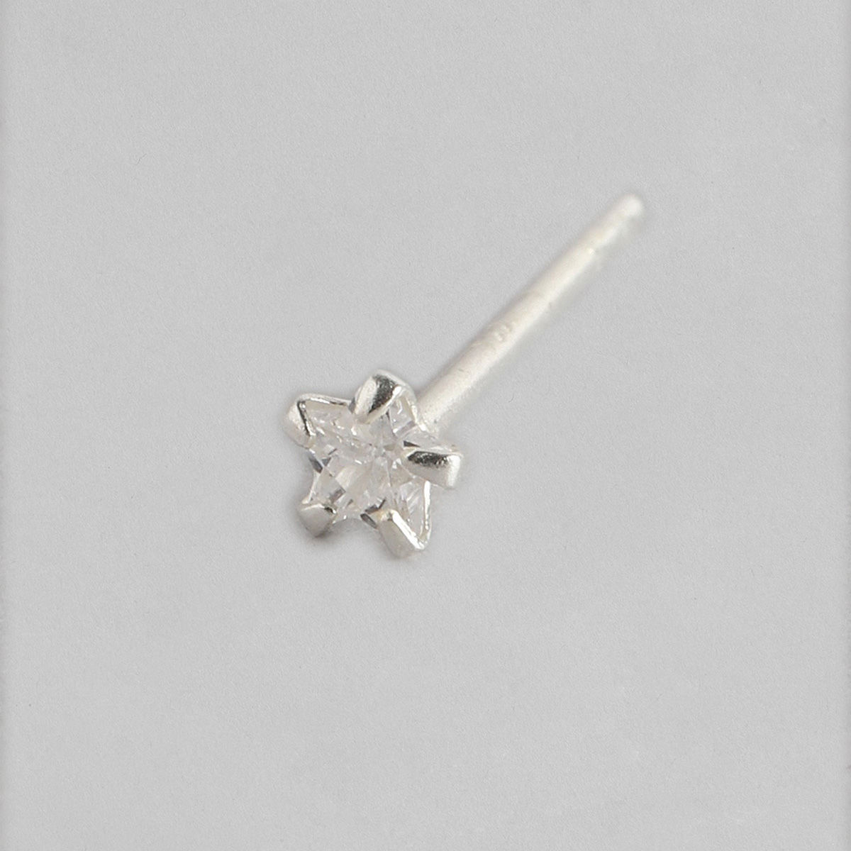 Buy Zavya Rhodium Plated Star-Edgy Triangle Zircon 925 Sterling