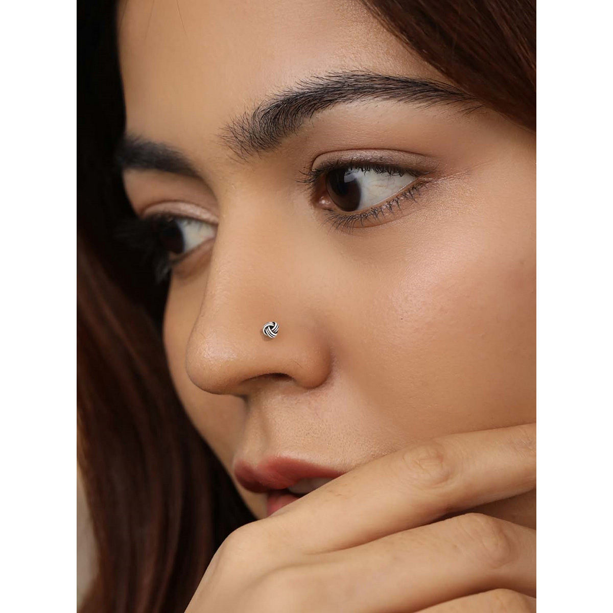 Buy Zavya The Dark Duo 925 Silver Nose Pin Set Online