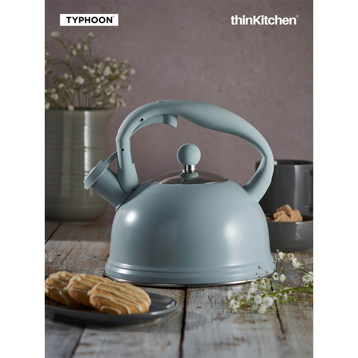Buy Typhoon Light Blue Stove Top Kettle, 1.8 Ltr Online