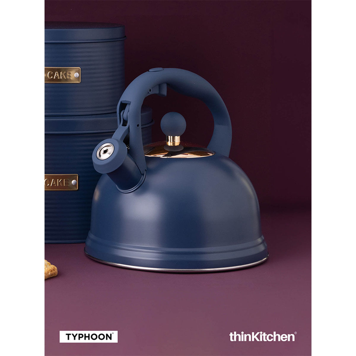 Buy Typhoon Navy Blue Stove Top Kettle, 1.8 Ltr Online