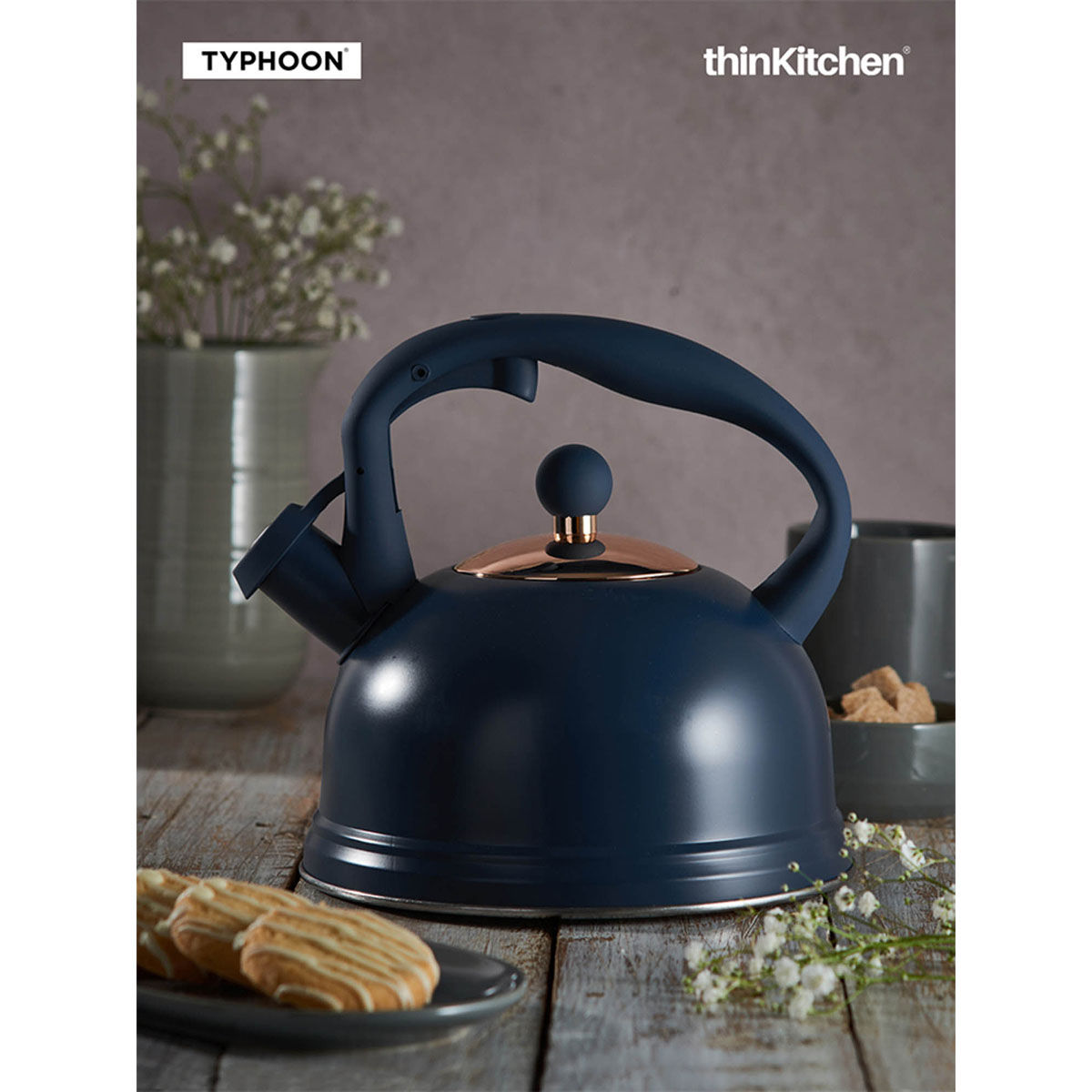 Buy Typhoon Navy Blue Stove Top Kettle, 1.8 Ltr Online