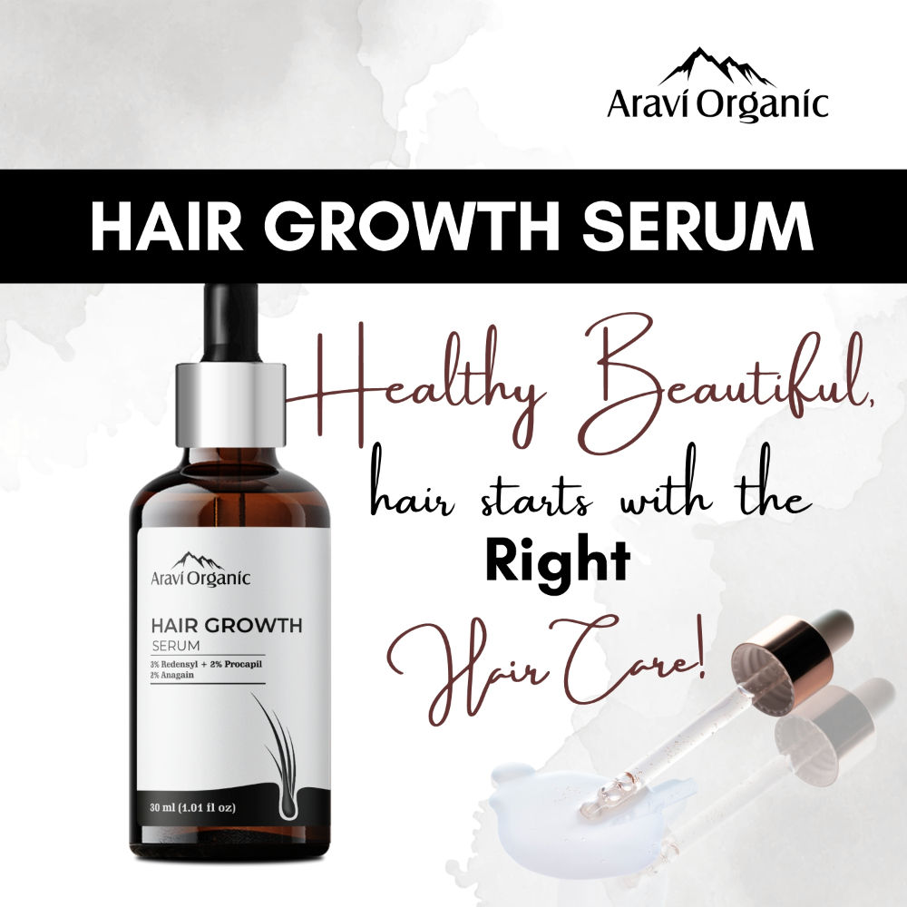 Aravi Organic Advanced Hair Growth Serum-Redensyle,Anagain,Procapil ...