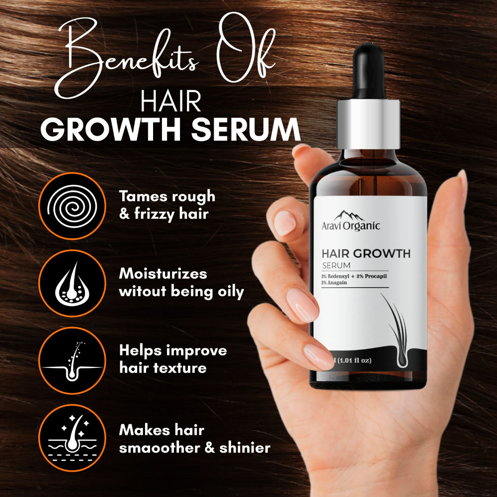 Aravi Organic Advanced Hair Growth Serum-Redensyle,Anagain,Procapil ...