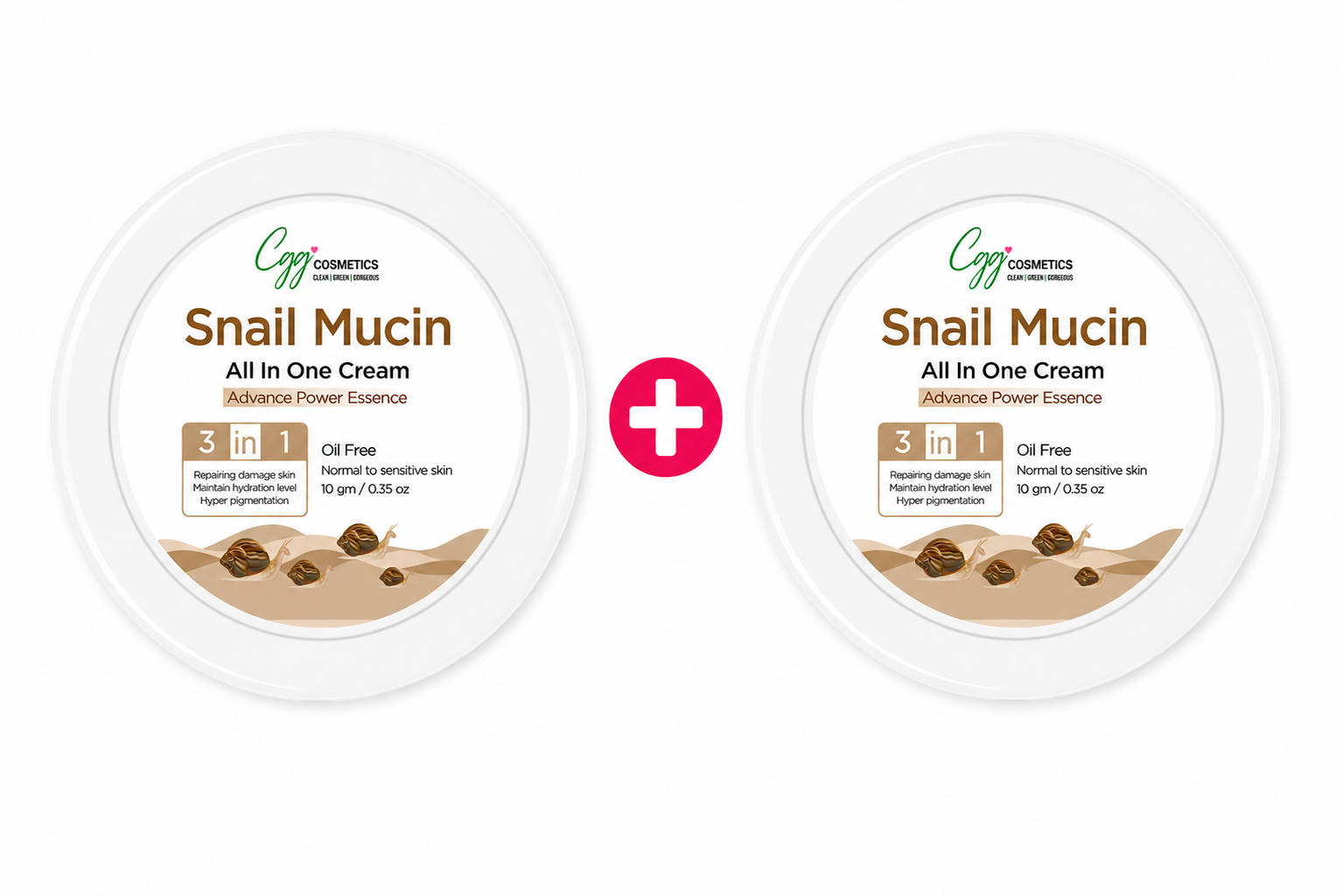 CGG Cosmetics slay with 85% Snail Mucin All In One Cream Buy 1 Get 1 Free