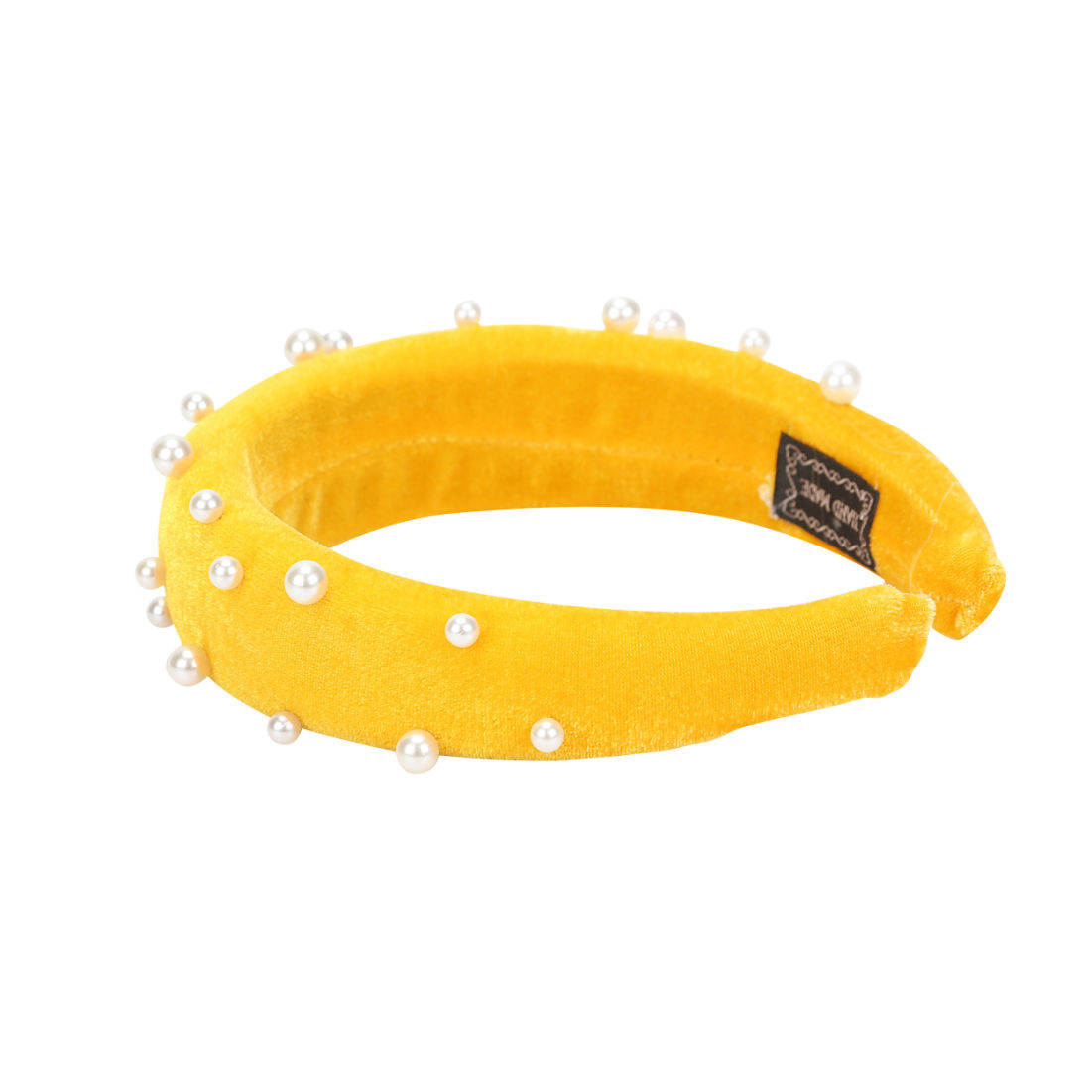 YouBella Hair Jewellery Velvet Fabric Pearl Yellow Head Band (YBHAIR ...