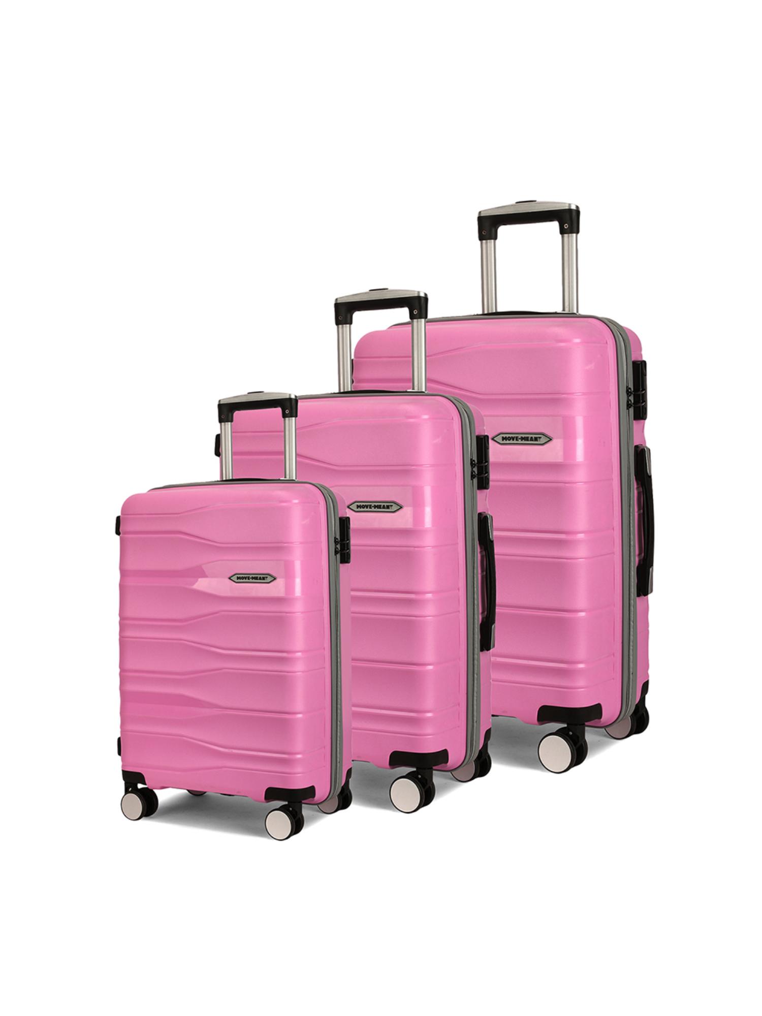 Buy MOVE-MEANT Travel Polypropylene Luggage 8 Wheels Trolley Bags