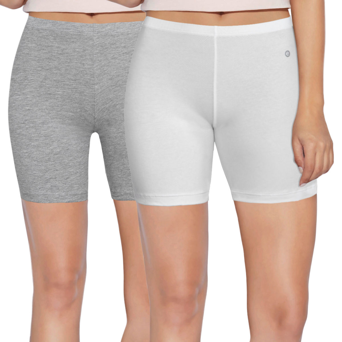 white cotton cycling shorts womens