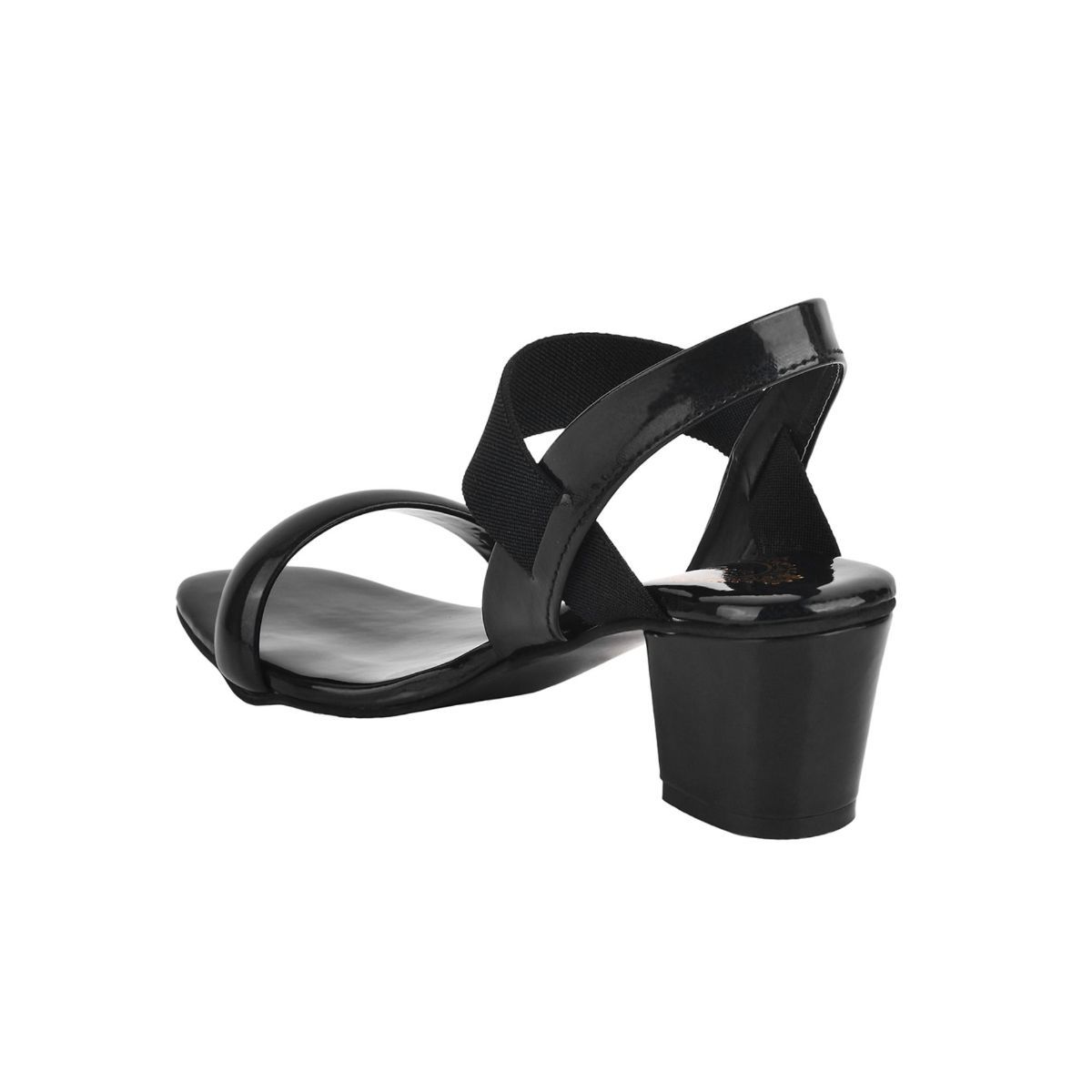 Buy Shoetopia Women Black Solid Slip On Heel Online