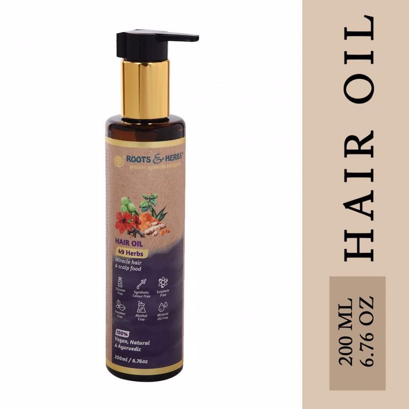 Roots & Herbs 49 Herbs Hair Oil Miracle Hair & Scalp Food